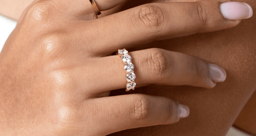 Lab grown diamonds eternity ring